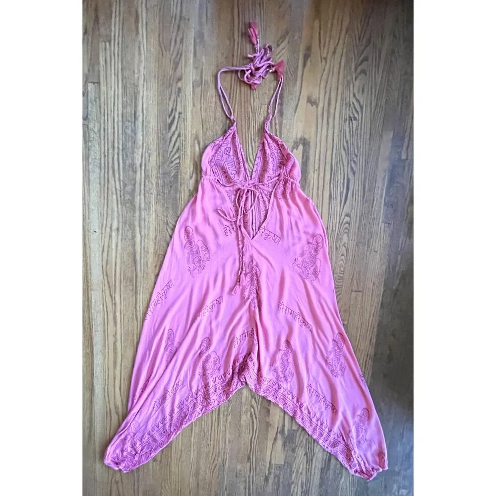 KARMA HIGHWAY Pink Paisley Jumpsuit Women's One Size - Picture 5 of 7